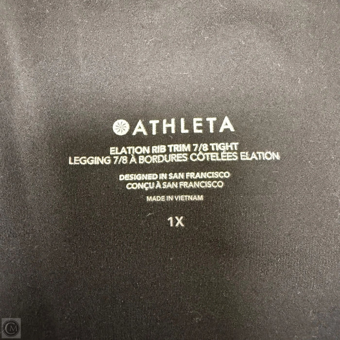 Athletic Leggings Capris By Athleta In Black & Blue, Size: 1x