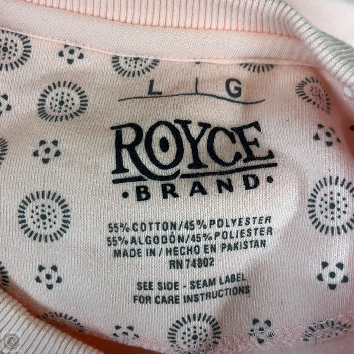 Sweatshirt Crewneck By Royce In Pink, Size: L