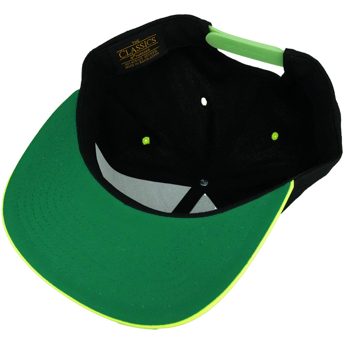 USA Darts Yupoong 6089 Snapback Hat - Black/Neon