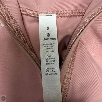 Athletic Jacket By Lululemon In Pink, Size: 8