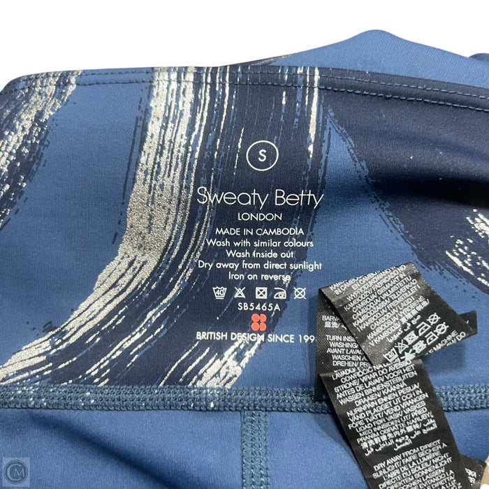 Athletic Leggings By Sweaty Betty In Blue & Silver, Size: 4