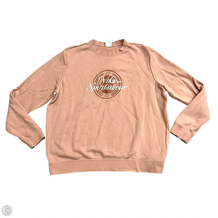 Athletic Sweatshirt Crewneck By Nike In Orange, Size: Xl