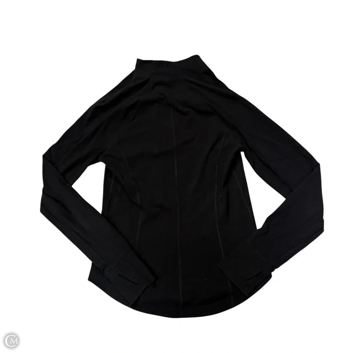 Athletic Top Long Sleeve Collar By Athleta In Black, Size: S