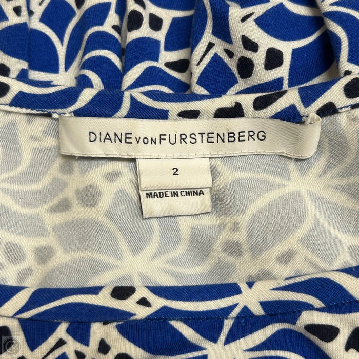 Dress Designer By Diane Von Furstenberg In Blue & White, Size: Xs