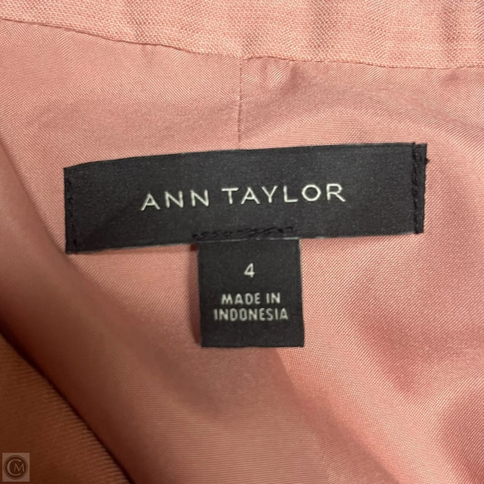 Jacket Moto By Ann Taylor In Pink Denim, Size: S