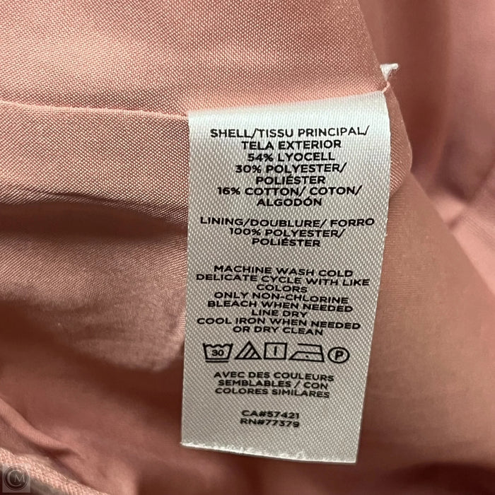 Jacket Moto By Ann Taylor In Pink Denim, Size: S