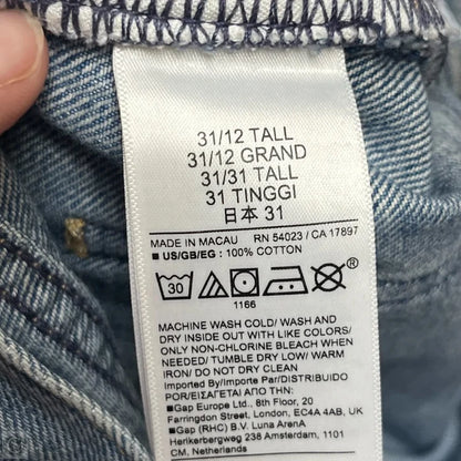 Jeans Straight By Gap In Blue Denim, Size: 12
