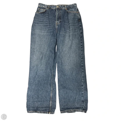 Jeans Straight By Topshop In Blue Denim, Size: 18