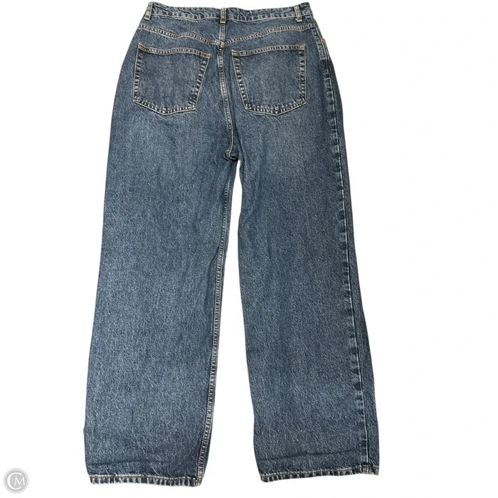Jeans Straight By Topshop In Blue Denim, Size: 18