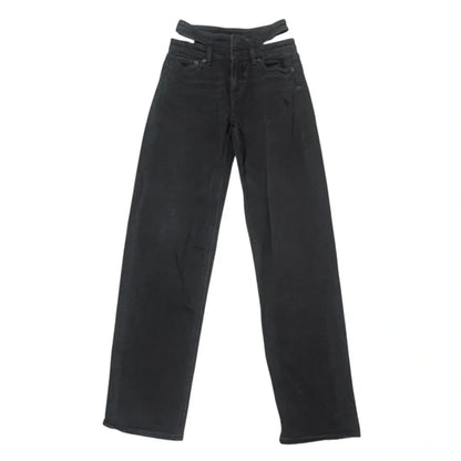 Jeans Wide Leg By American Eagle In Black, Size: 00