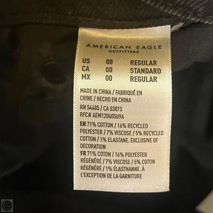 Jeans Wide Leg By American Eagle In Black, Size: 00