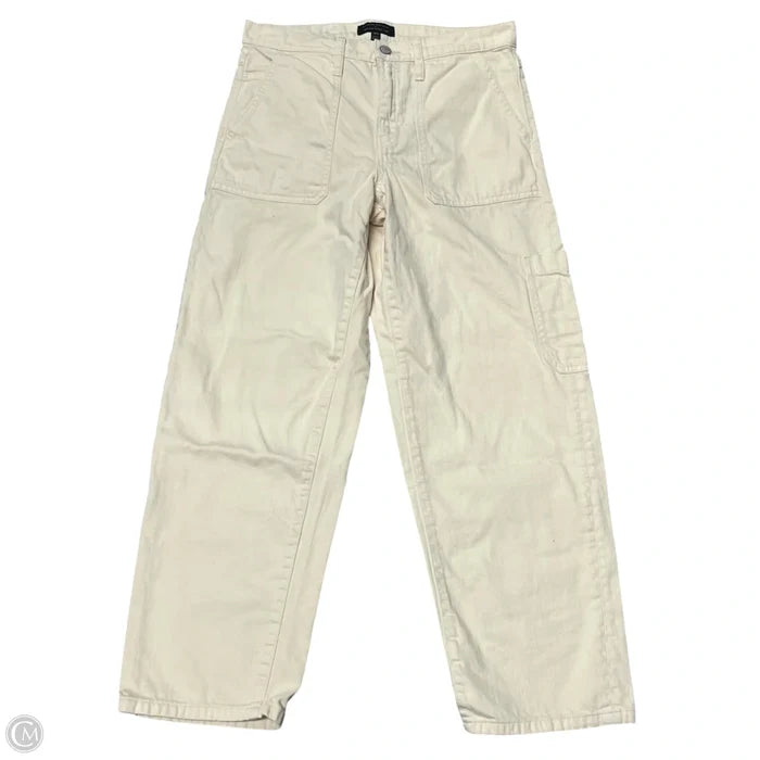 Jeans Wide Leg By Banana Republic In Tan Denim, Size: 6