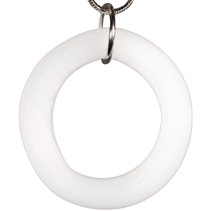 Lucky Blown Glass Dart Ring - Pearl