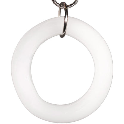 Lucky Blown Glass Dart Ring - Pearl