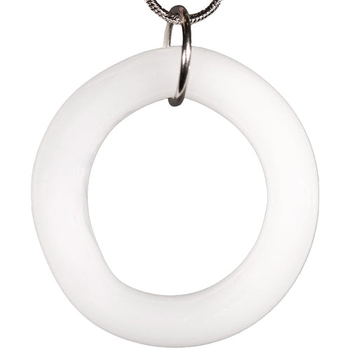 Lucky Blown Glass Dart Ring - Pearl