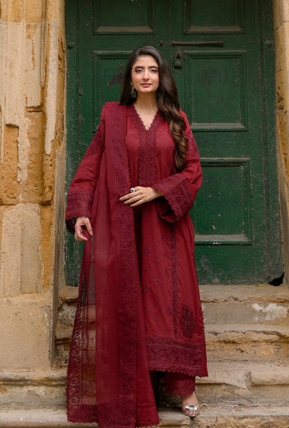 Mocha Maroon (3-Piece Lawn Tailored)