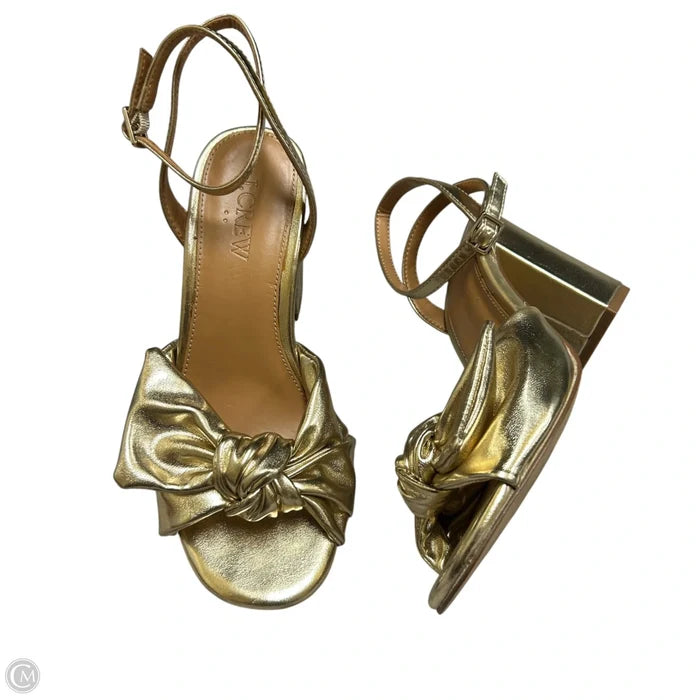 Sandals Heels Block By J. Crew In Gold, Size: 6