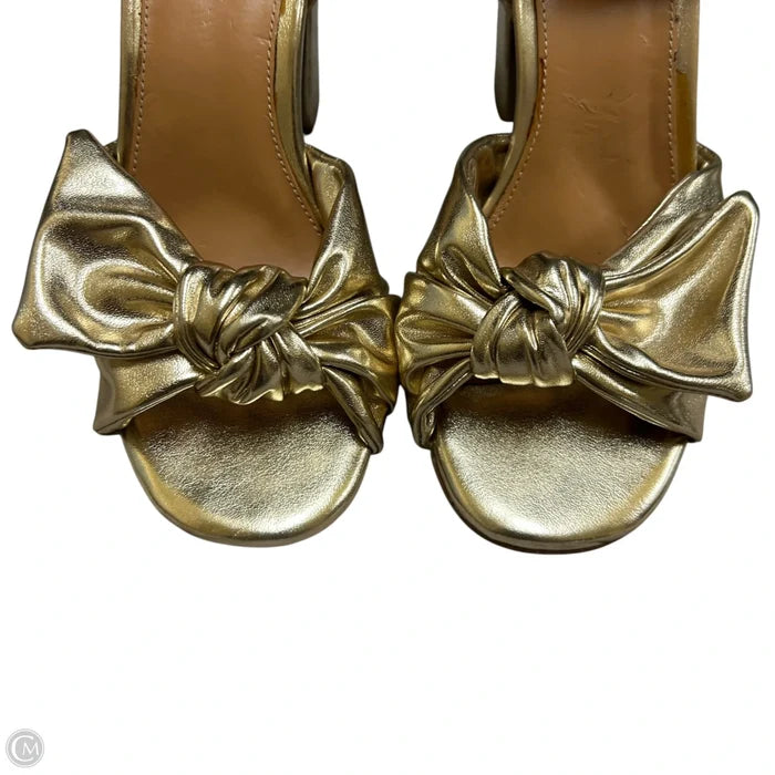 Sandals Heels Block By J. Crew In Gold, Size: 6
