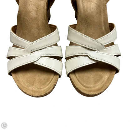 Sandals Heels Wedge By B.O.C In White, Size: 9