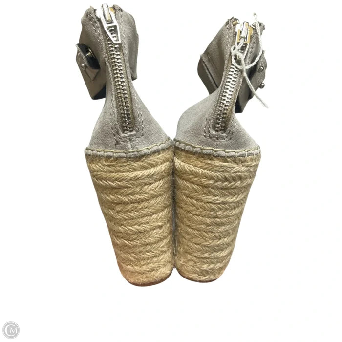 Sandals Heels Wedge By Dolce Vita In Grey, Size: 9.5