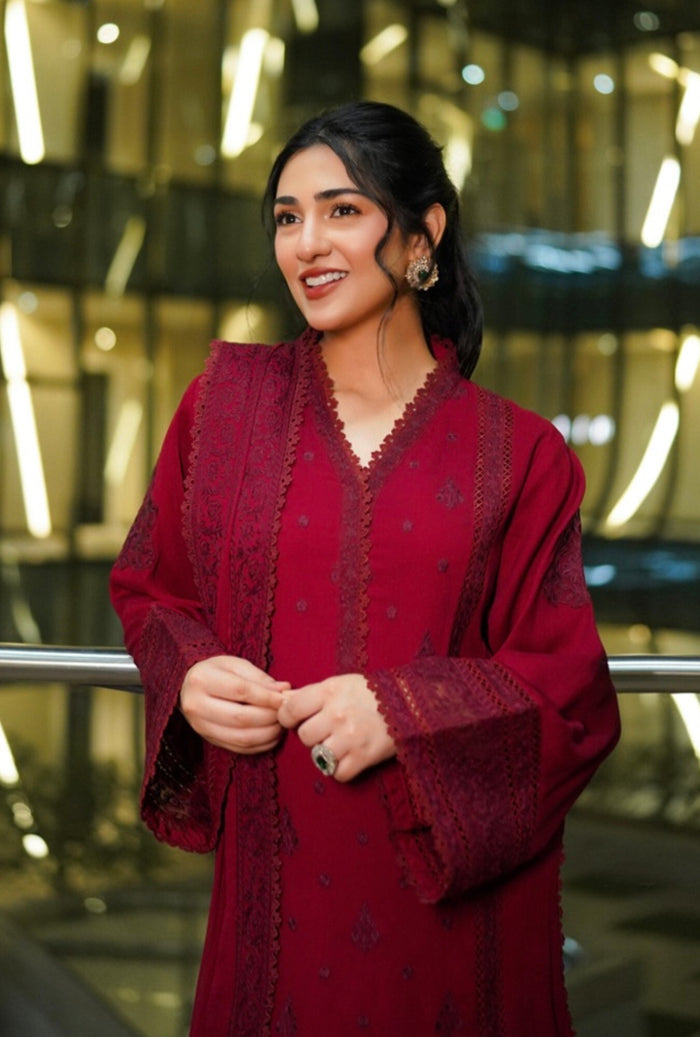 Sarah Khan in Ruby Outfit