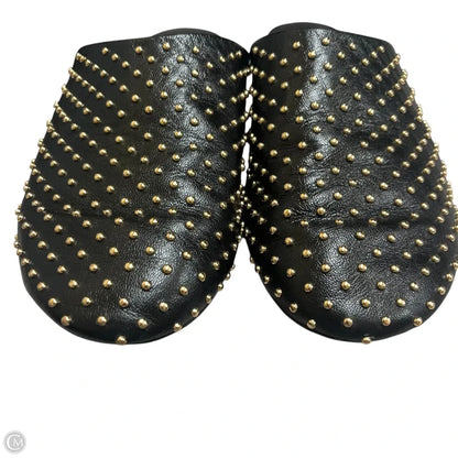 Shoes Designer By Rebecca Minkoff In Black & Gold, Size: 5