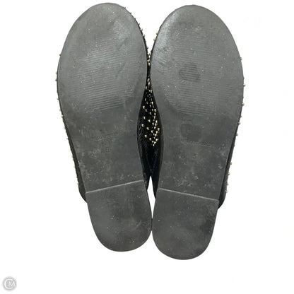 Shoes Designer By Rebecca Minkoff In Black & Gold, Size: 5