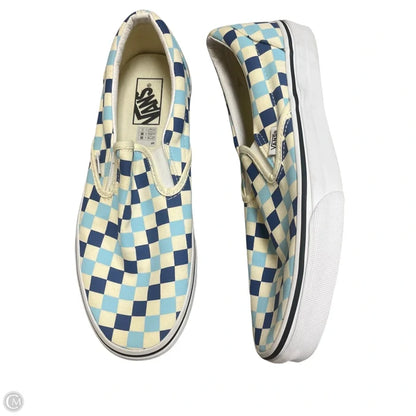 Shoes Flats By Vans In Blue & White, Size: 11