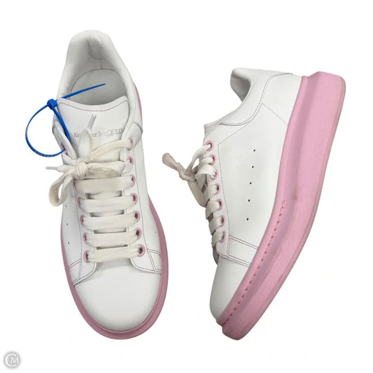 Shoes Luxury Designer By Alexander Mcqueen In Pink & White, Size: 12.5