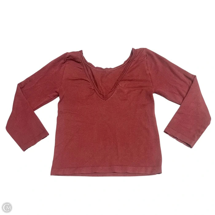 Top Long Sleeve By Anthropologie In Red, Size: M