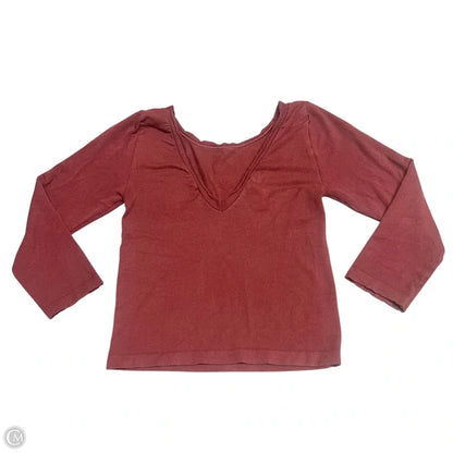 Top Long Sleeve By Anthropologie In Red, Size: M
