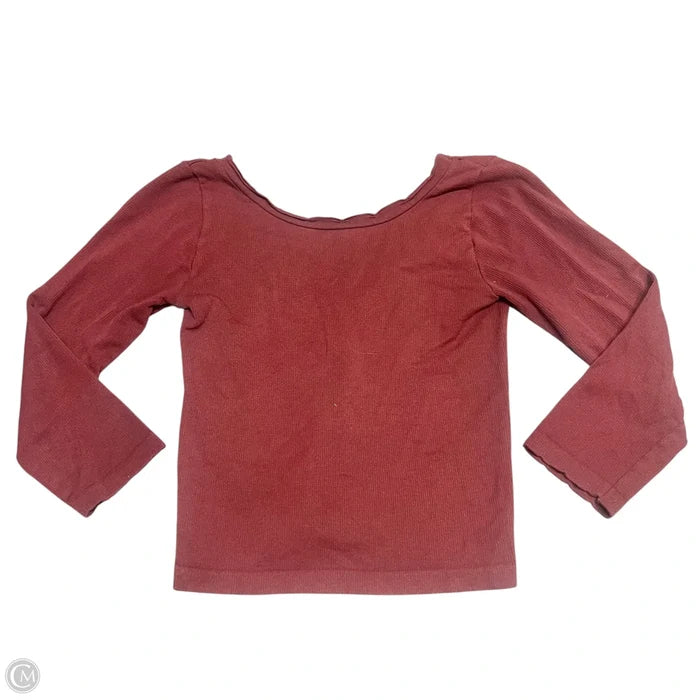 Top Long Sleeve By Anthropologie In Red, Size: M