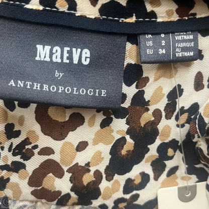 Top Long Sleeve By Maeve In Animal Print, Size: Xs