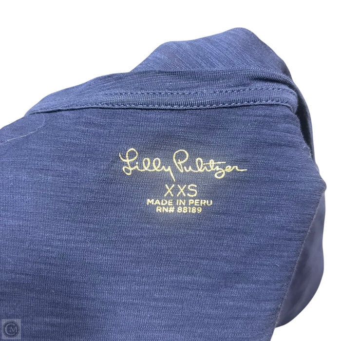 Top Long Sleeve Designer By Lilly Pulitzer In Blue, Size: Xxs