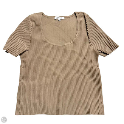 Top Short Sleeve By Madewell In Brown, Size: L