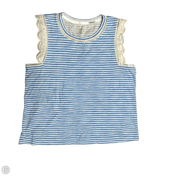 Top Sleeveless Designer By Lilly Pulitzer In Blue & White, Size: Xl