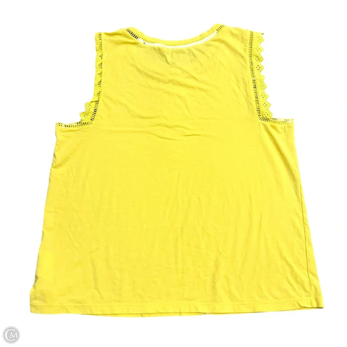Top Sleeveless Designer By Lilly Pulitzer In Yellow, Size: Xl